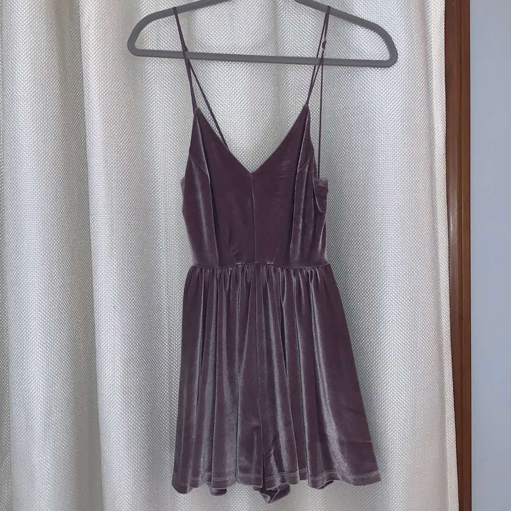 Boutique Lavender Velvet Romper